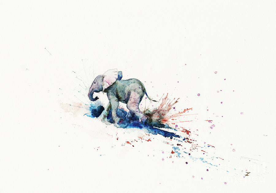 Animal Painting - Wait for Me by Zaira Dzhaubaeva