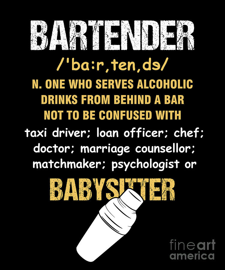 Funny Waiter Waitress Barkeeper Gift Bartender Definition Beach Towel