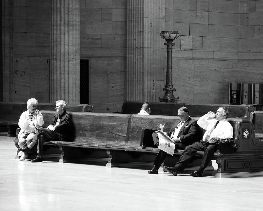 Waiting for a Train -- Passengers Waiting in Union Station in Chicago, Illinois Photograph by Darin Volpe