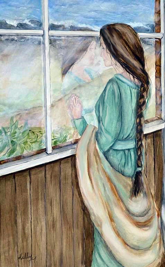 Waiting For Her Dreams Painting by Kelly Mills