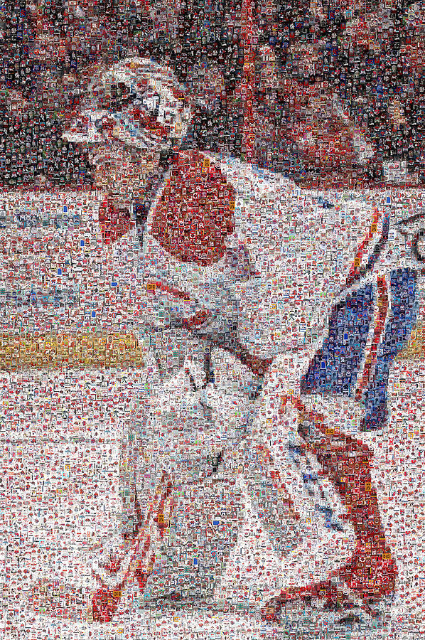 Waiting for the game to start Mixed Media by Hockey Mosaics