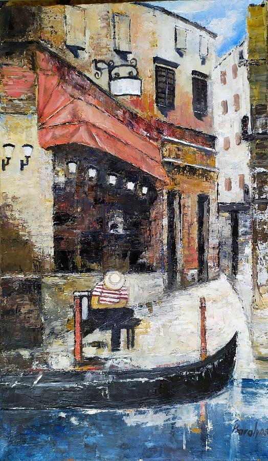 Italy Painting - Waiting for tourists by Maria Karalyos