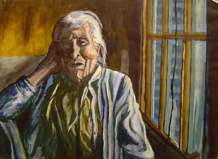 Waiting for Yesturday  Grandma Maita Painting by Vincent Cricchio