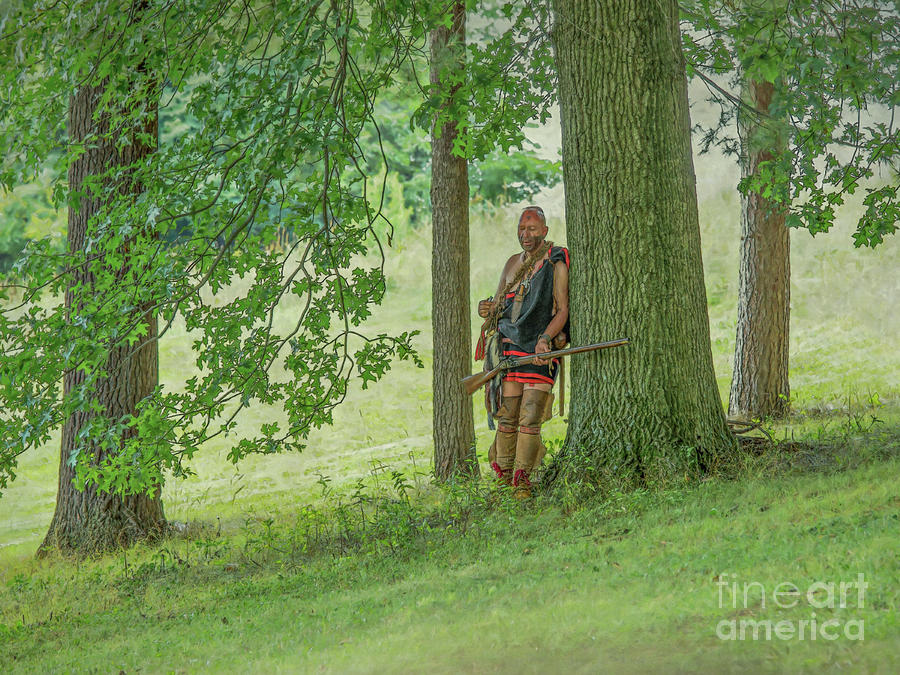 Waiting Warrior French and Indian War Digital Art by Randy Steele | Pixels