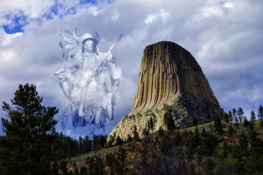 Devil's Tower Digital Art - Wakan Tanka - The Creator - Natural by Mike Braun Devil's Tower Digital Art - Wakan Tanka - The Creator - Natural by Mike Braun