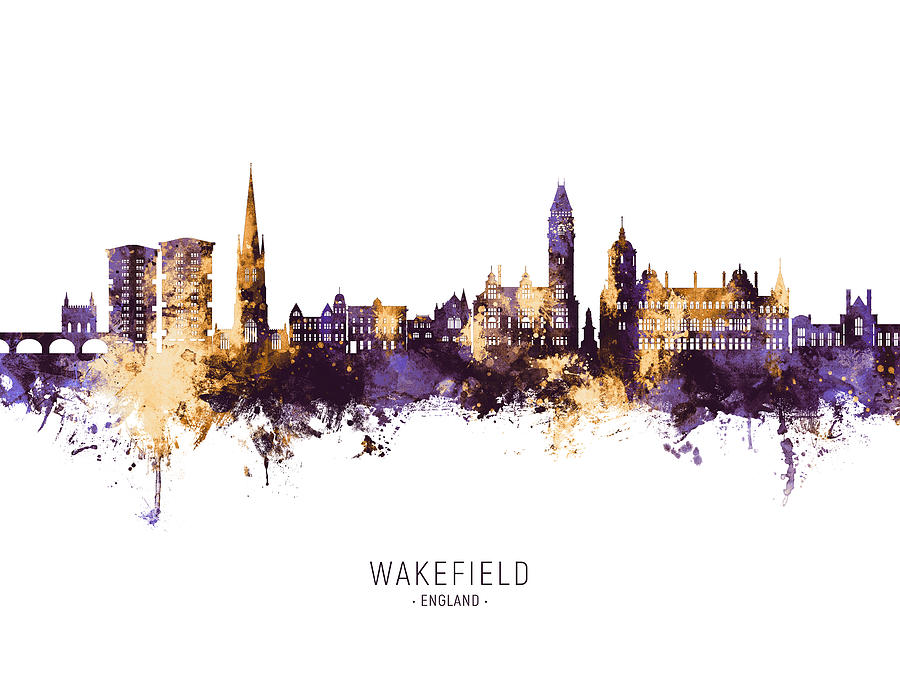 Wakefield England Skyline #15 Digital Art by Michael Tompsett