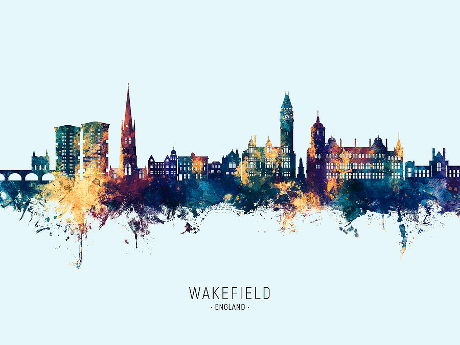 Wakefield England Skyline #16 Digital Art by Michael Tompsett