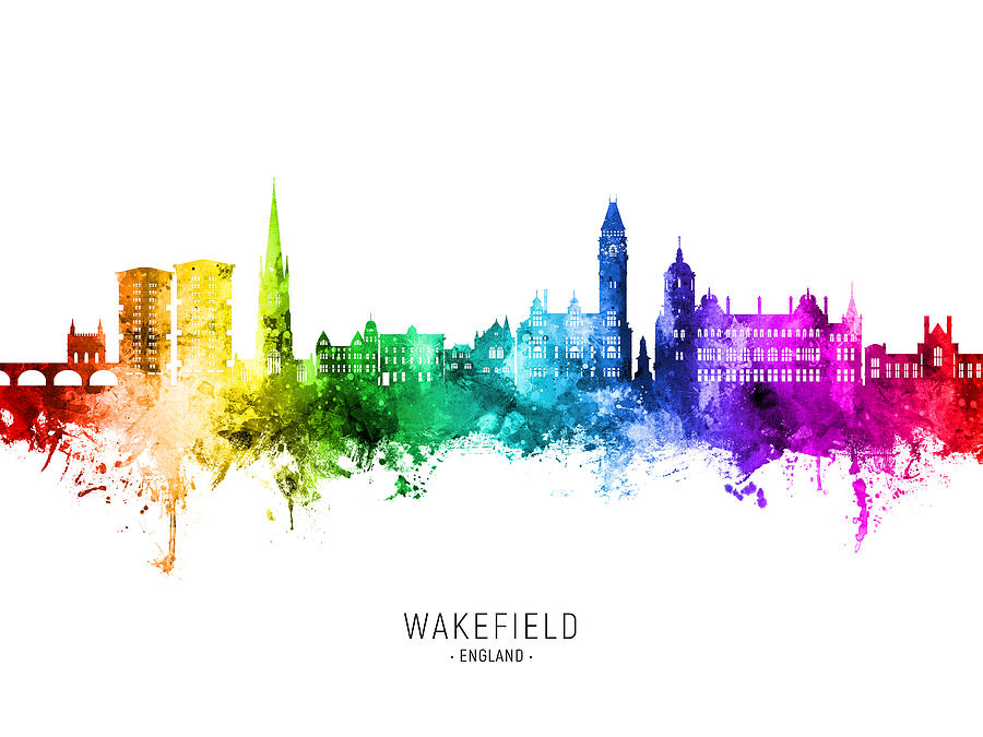 Wakefield England Skyline #17 Digital Art by Michael Tompsett