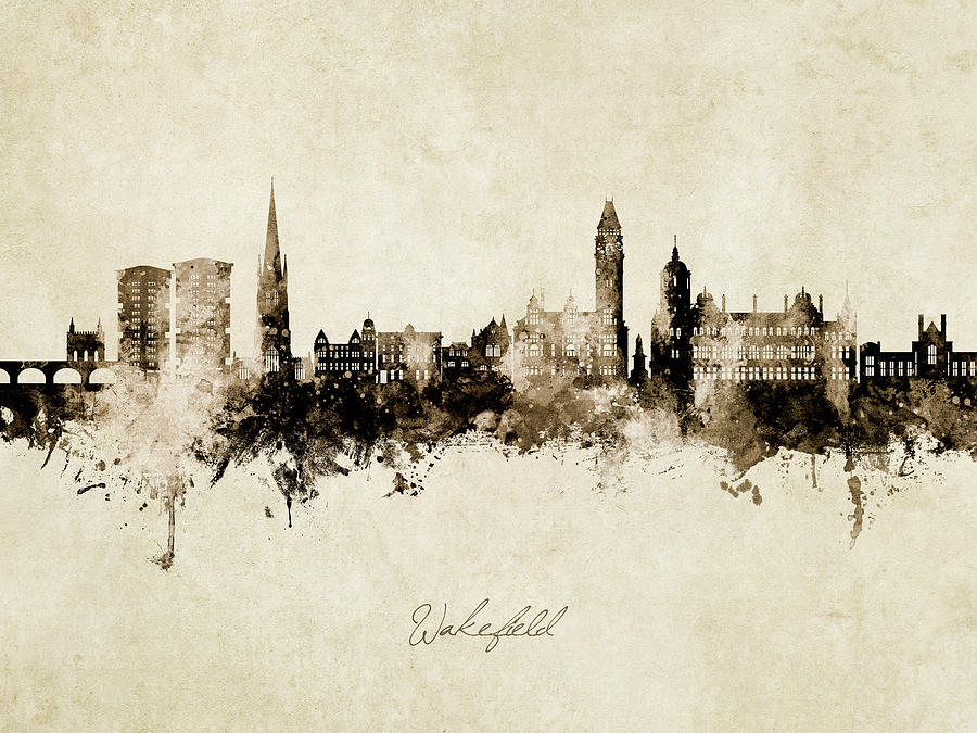 Wakefield England Skyline #19 Digital Art by Michael Tompsett