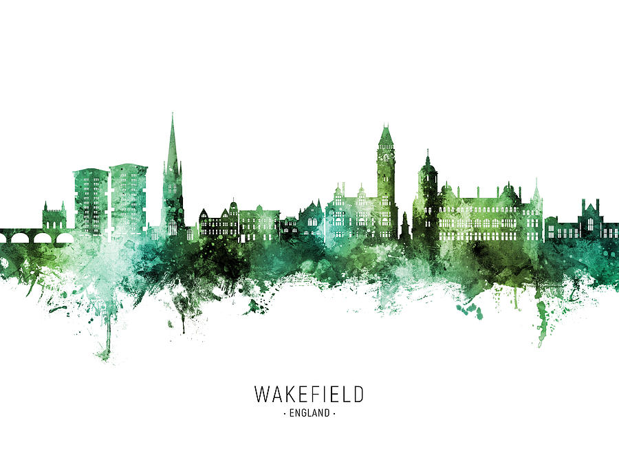 Wakefield England Skyline #20 Digital Art by Michael Tompsett