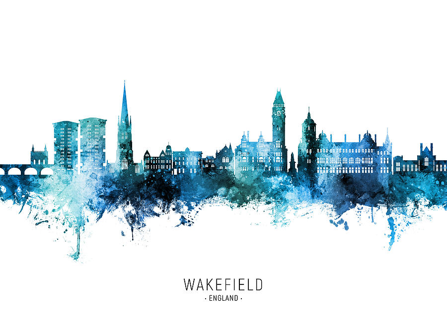 Wakefield England Skyline #22 Digital Art by Michael Tompsett