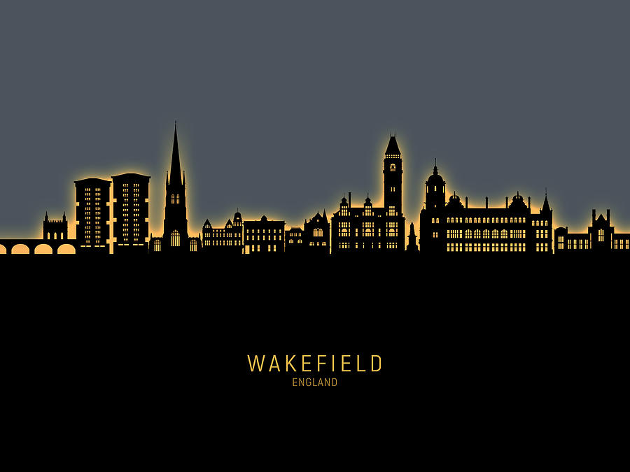 Wakefield England Skyline #26 Digital Art by Michael Tompsett