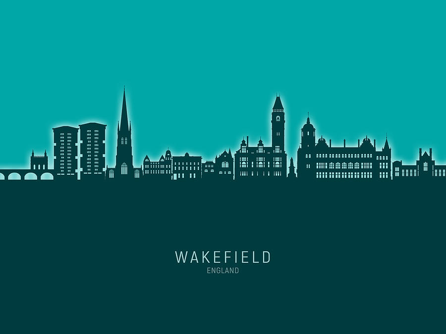 Wakefield England Skyline #28 Digital Art by Michael Tompsett