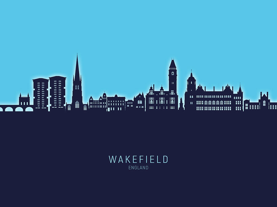 Wakefield England Skyline #29 Digital Art by Michael Tompsett