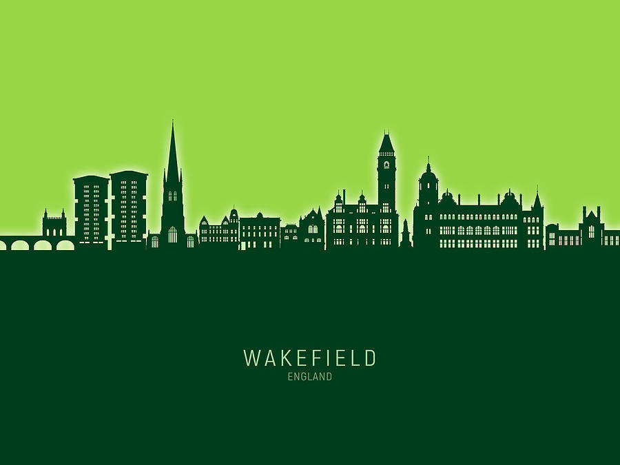 Wakefield England Skyline #30 Digital Art by Michael Tompsett