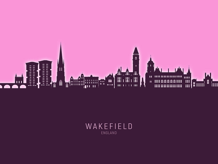 Wakefield England Skyline #31 Digital Art by Michael Tompsett