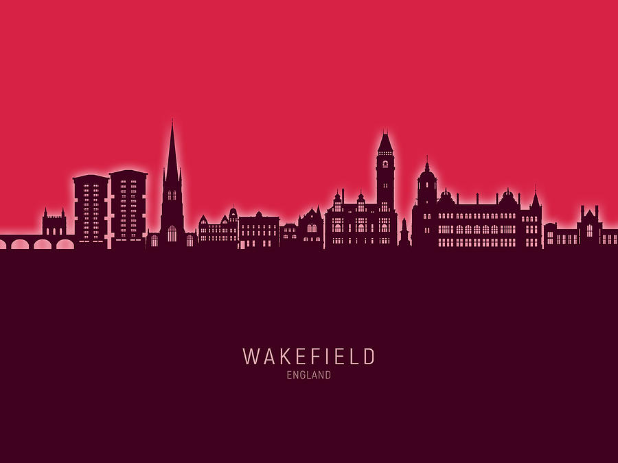 Wakefield England Skyline #32 Digital Art by Michael Tompsett