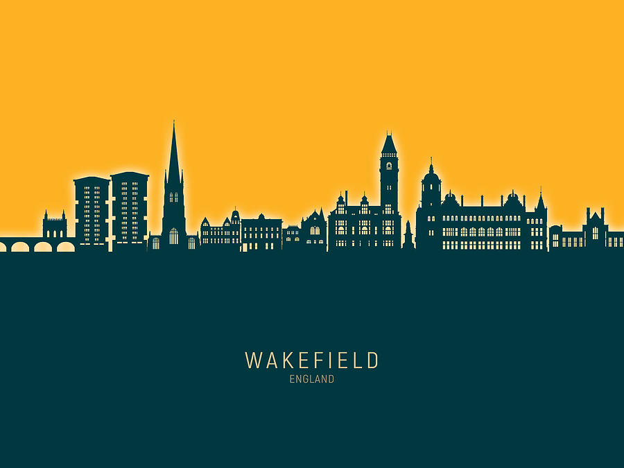 Wakefield England Skyline #33 Digital Art by Michael Tompsett