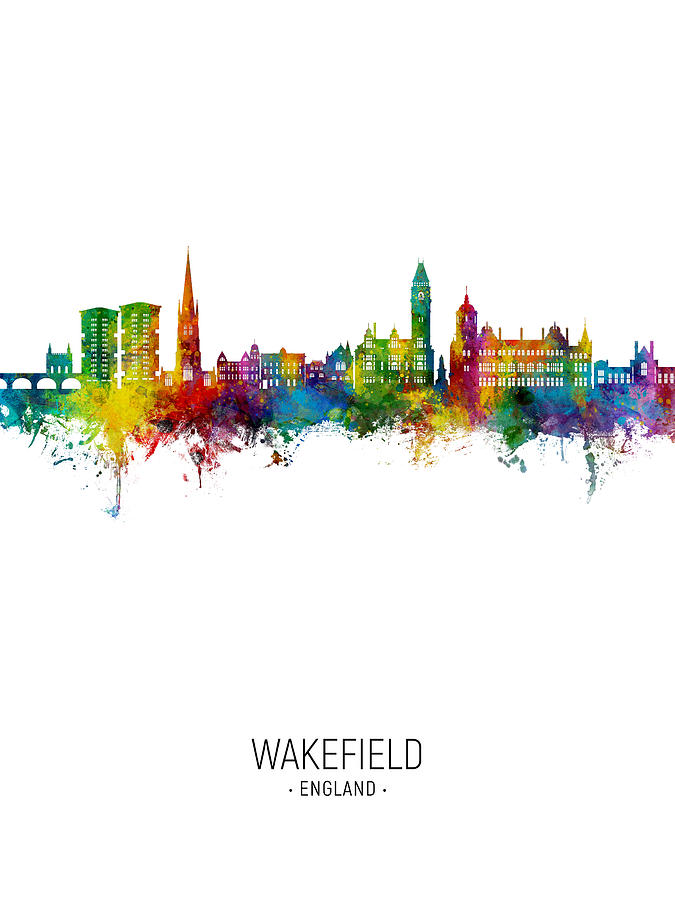 Wakefield England Skyline #35 Digital Art by Michael Tompsett
