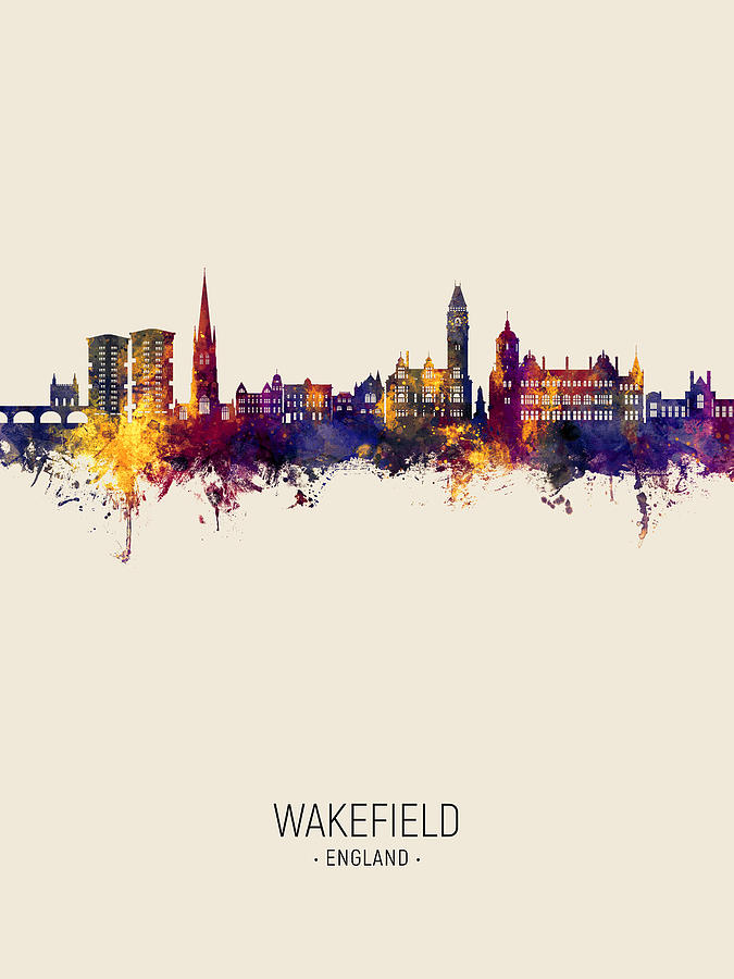 Wakefield England Skyline #36 Digital Art by Michael Tompsett