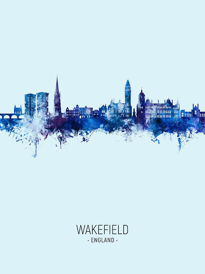Wakefield England Skyline #37 Digital Art by Michael Tompsett