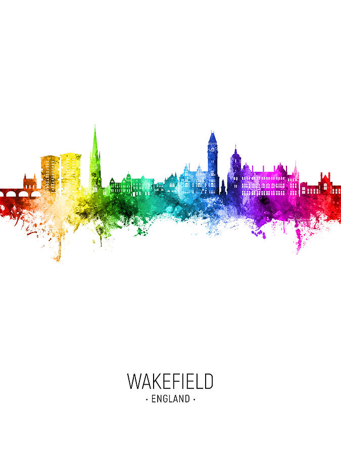 Wakefield England Skyline #38 Digital Art by Michael Tompsett
