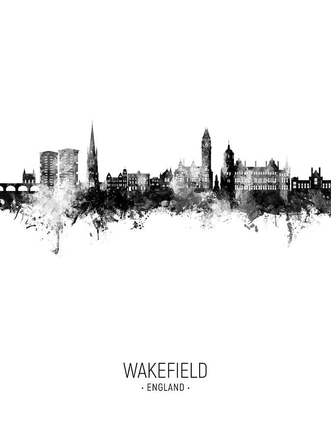 Wakefield England Skyline #39 Digital Art by Michael Tompsett