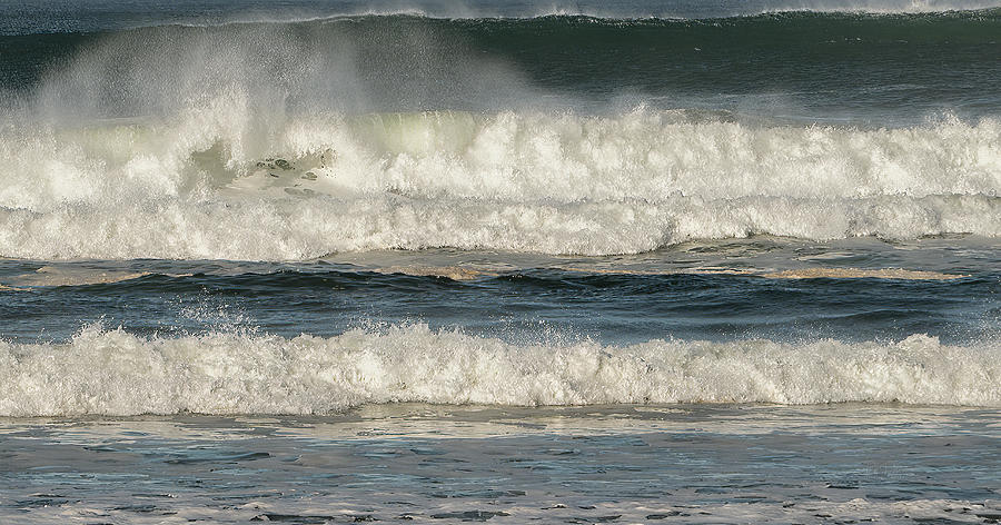 Waldport Waves Photograph by Bill Posner