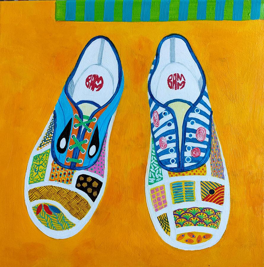 lever Voldoen Heer Walk a mile in my shoes Painting by Bridget March - Pixels