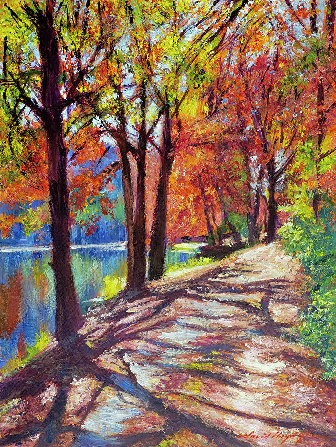  Walk Around The Lake Painting by David Lloyd Glover