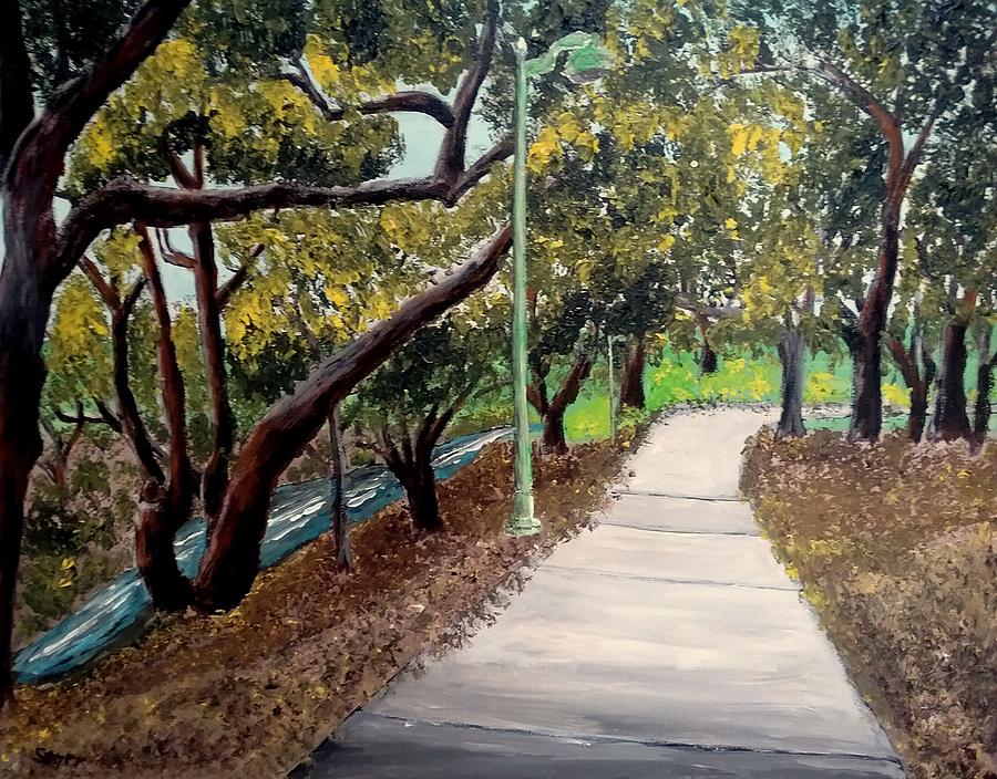 Walkway In The Park Painting