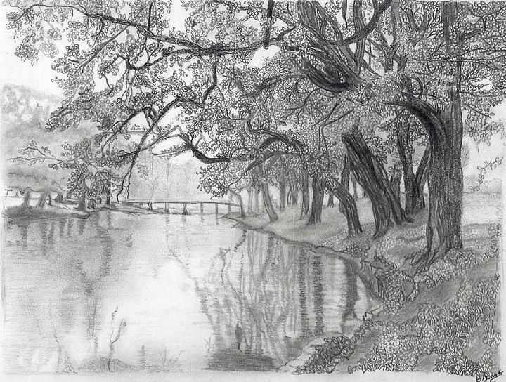 Walk in the Park Drawing by Gloria Black - Fine Art America