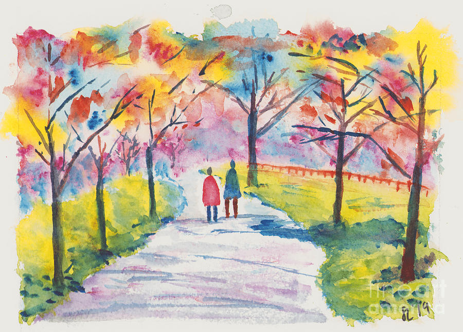Walk In The Park Painting by Loretta