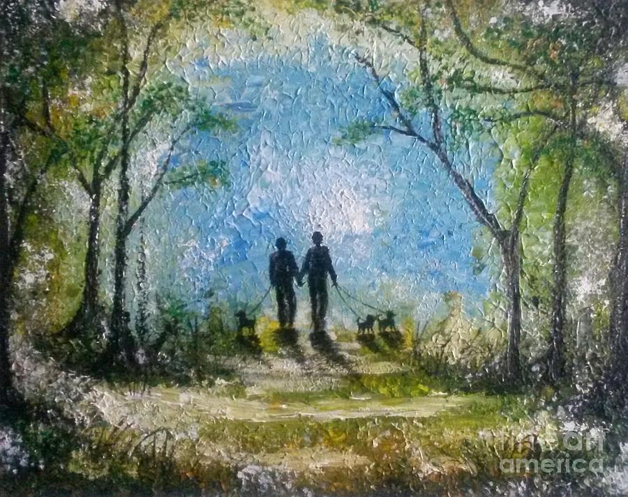Walk In The Woods  Painting by Mike Gonzalez