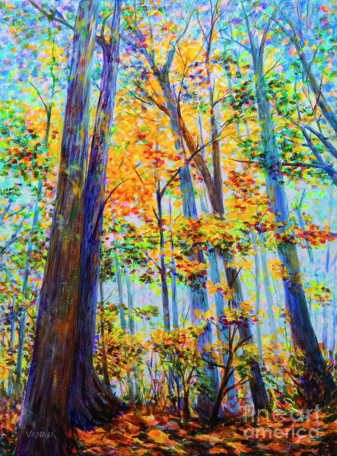 Walk in the Woods Painting by Vanajas Fine-Art