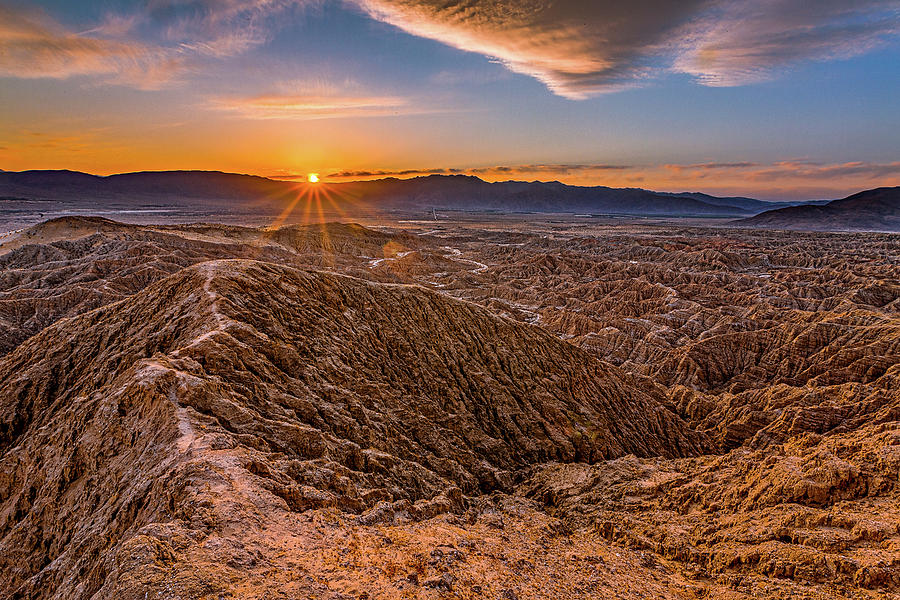 Walk to the Sun in the Anza-Borrego Photograph by Peter Tellone