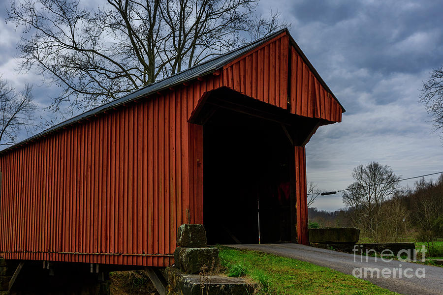 Walkersville Covered Bridge And Stormy Sky Photograph