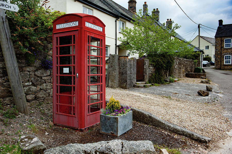 Walkhampton Red Telephone Box Dartmoor Photograph by Helen Jackson