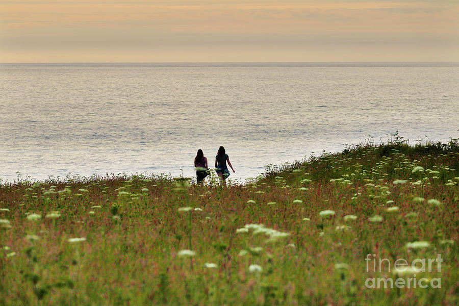 Walking at Sunset Photograph by Terri Waters