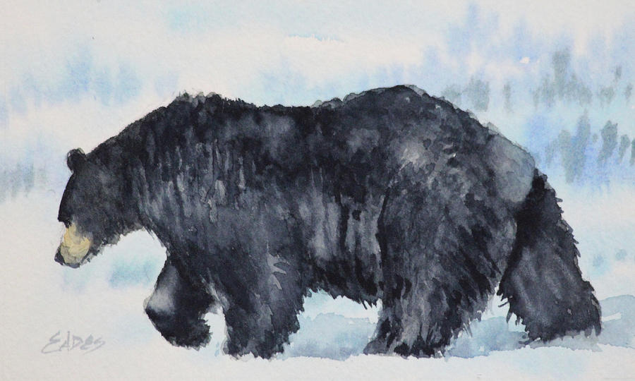 Walking Bear Painting by Linda Eades Blackburn