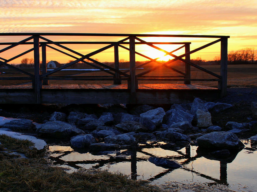 Walking Bridge Sunset Photograph by Joseph Skompski