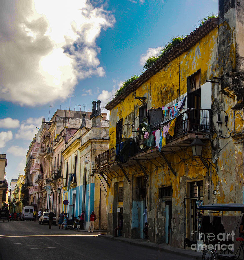 Walking Down the Street in Havana Photograph by L Bosco