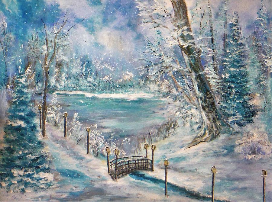 Walking in a Winter Wonderland Painting by Jacqueline Whitcomb