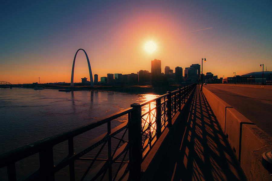 Walking into sunny St. Louis... Photograph by Jay Smith