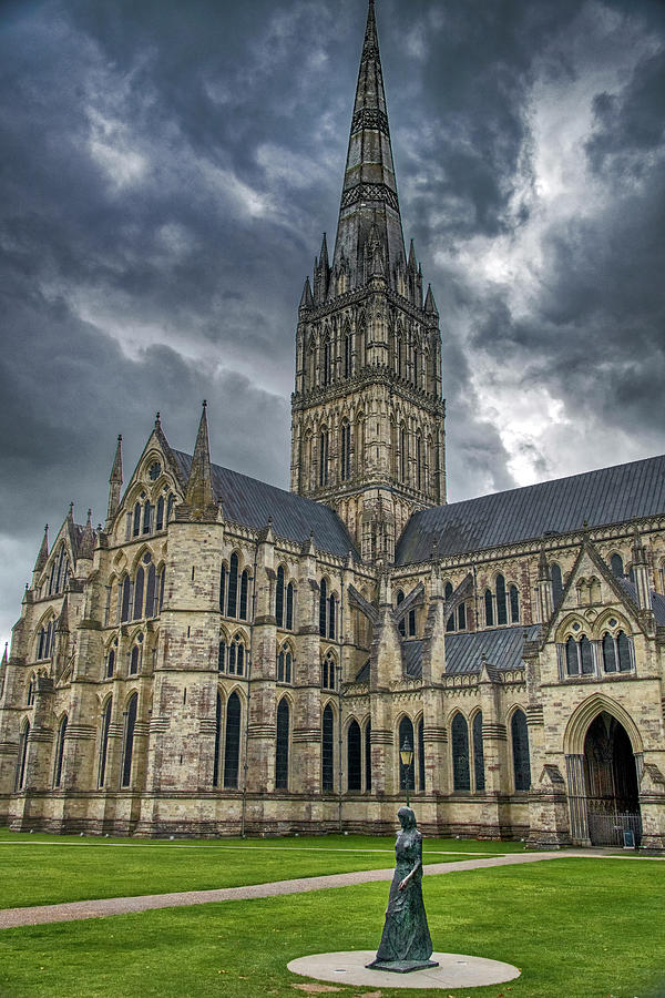 Walking Madonna and Salisbury Cathedral Photograph by Dave Williams ...