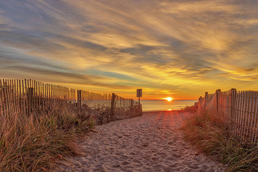 Walking on Sunshine at the Duxbury Beach  Photograph by Juergen Roth