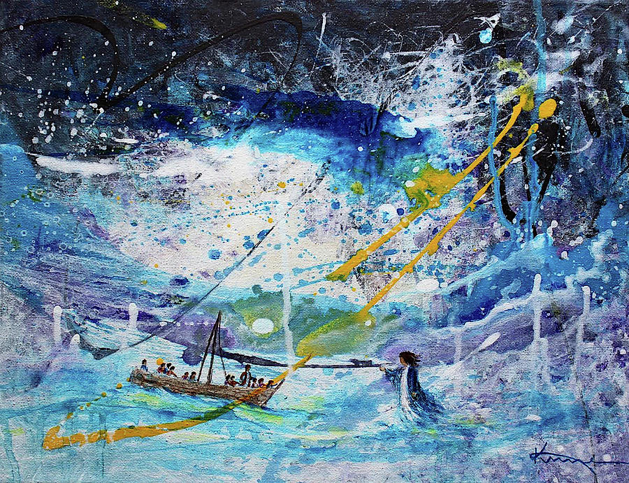 Abstract Painting - Walking on the Water by Kume Bryant