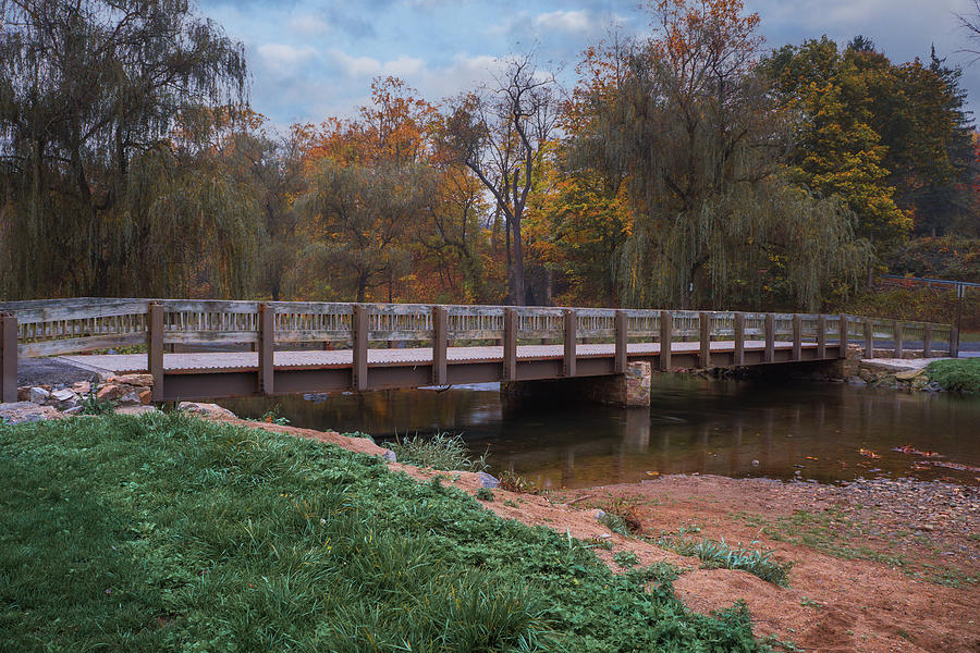 Walking Path Bridge Over Little Lehigh Creek Photograph by Jason Fink