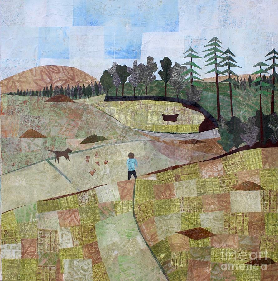 Art Journal Mixed Media - Walking the Fields by Janyce Boynton
