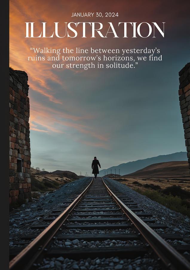 Walking the line Digital Art by Samuel HUYNH